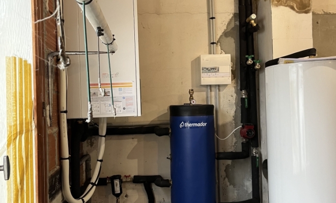 Installation d'une pompe à chaleur air eau à Montech., Castelsarrasin, GM Elec